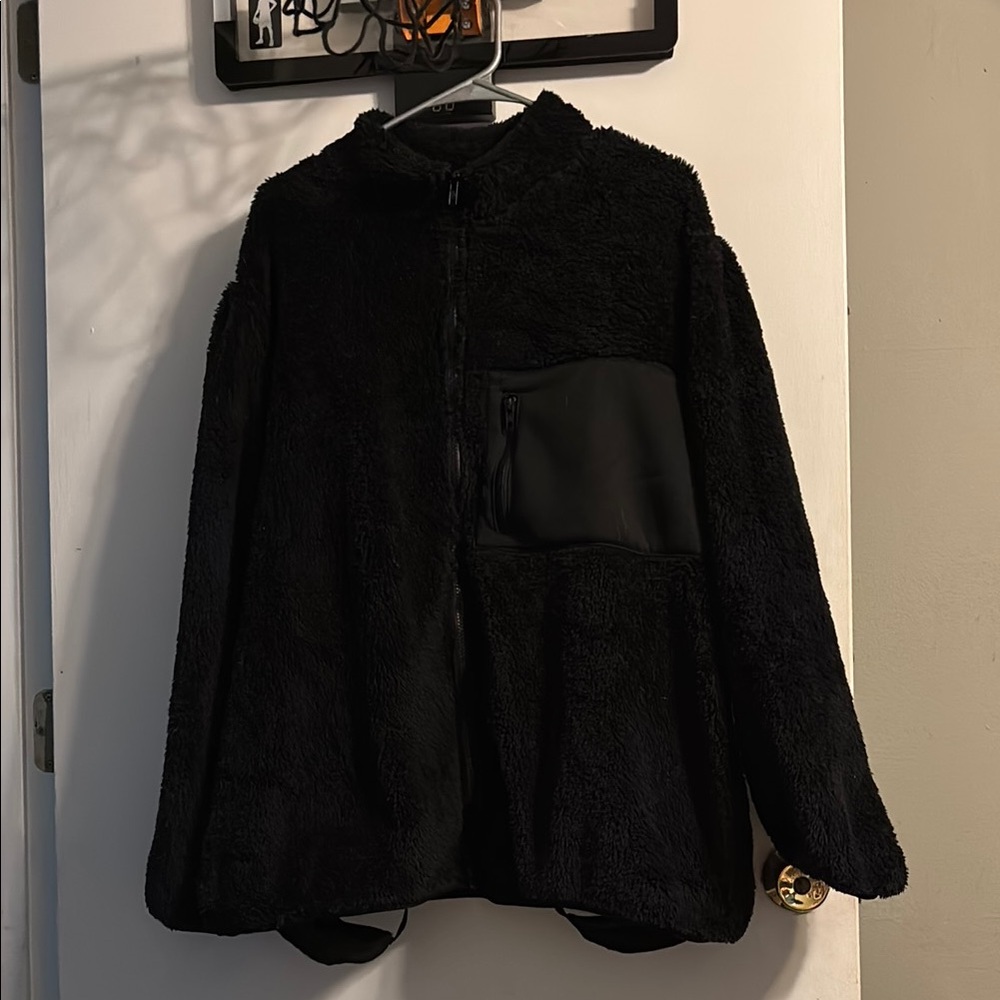 SHEIN Curve Black Textured Jacket